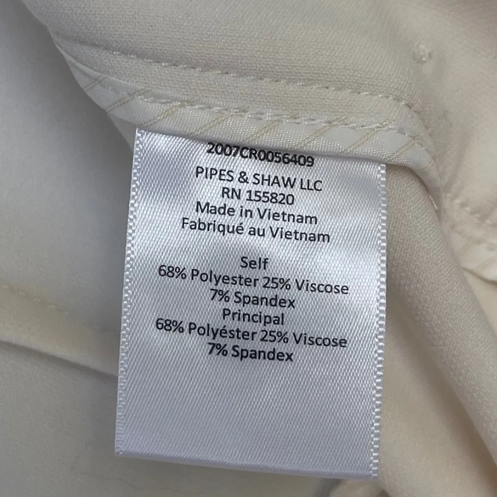 NWOT Veronica Beard Off-White/Gold Renzo Pants sz 4 - Picture 6 of 9